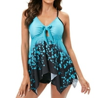Zuwimk bikinis za žene, ženski visoko rez bikini setovi Halter Cheeky kupaći kostim Duboko V izrez Dvije