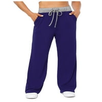 Ženske široke pantalone za noge za vuču znojne hlače za žene udobne pidžame visokih struka padžama sa