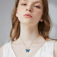 Heiheiup Leptir ogrlica Privjesak za žene Privjesci ženske ogrlice za rođendan poklon za mamu Ženska