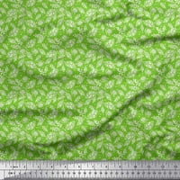 Soimoi Velvet Tkanina Dot i lišće Ispisuje šivanje tkanine dvorište široko