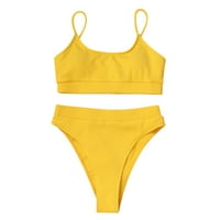 Ženski kupaći kostimi za kupaće kostime za spajanje žena za žene Čvrsto kupaći kostim Dvoetalni kupaći