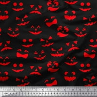 Soimoi svilena tkanina čudovište Halloween print šiva šipka širokog