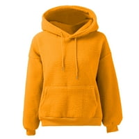 Entyinea zimski kaputi za žene sa nagibom navraćaju zimske tople džemper jakna žuta xl