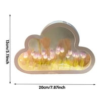 Cloud tulip noćni lagani DIY materijal ručno izrađeni ogledalo okra ukras