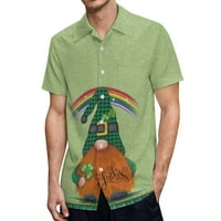 Labava bluza modna modna casual sv. Patricks dan 3D digitalni tiskani džepne reverse Jednostruka majica
