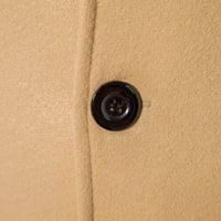 Muška ležerna topla čvrsta jakna Ovratnik dugih rukava sa dugim rukavima Zjedni džepni jakni kaput vanjski