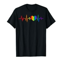 Heartbeat Rainbow Heart gay lgbt ponos medicinska medicinska sestra poklon majica