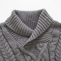 Kali_store grafički džemperi za muškarce muške slatke pričvršćivanje turtleneck džemper casual toplo