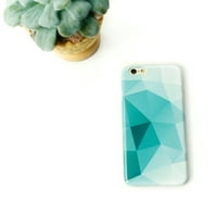 Teal Geometric Telefon Case iPhone Pro MA Mini XS Plus Moderni estetski apstraktni trouglovi s G-Geote
