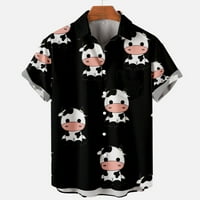 Zunfeo Funny T majice za muškarce - ležerne tipke ispisane sa džepnim pauzicom Bluza s kratkim rukavima crna 2