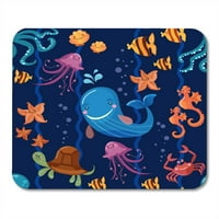 Morska hobotnica riba kitova Jellyfish Turtle Carboon Cleant Cute MousePad Mouse Pad Mouse Mat