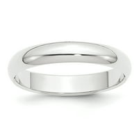 Platinum polukrugnuta vjenčana prstena veličine 4