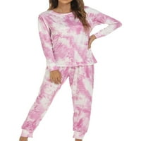 Paille žene elastični struk casual pidžama setovi baggy spavaći salon za spavanje ravna noga kućna odjeća