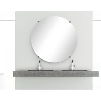 Rayne Glam Frameless Accent ogledalo, ukupna težina proizvoda: lb., ogledalo: 33 '' 'h 33' '' w