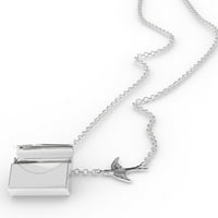 Ogrlica s bloketom Da ste mamični dan Bold Coral dizajn u srebrnoj koverti Neonblond