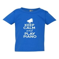 Držite miran i igrajte klavirskog pijanista muzičara glazbeni ljubimci za djecu majica za dijete Theee