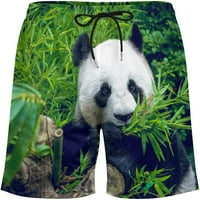 Fupoqi Muške gumene trupce s ploče za kompresiju ploče za ploče kupaći kostimi s džepovima u Pandasu