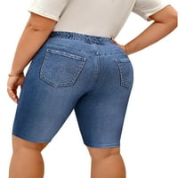 Niuer Ladies Fau traper kratke hlače guzice za podizanje temmske kontrole lažni traperice istekne džodgene