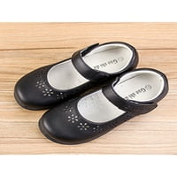 Harsuny Mary Jane cipele za djevojke Crna školska obuća Komforni uniformni stanovi 4 4y