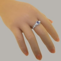 Britanci napravio je 14k bijeli zlatni prirodni prsten za natural & dijamantni ženski prsten - veličine