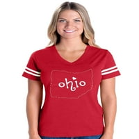 - Ženski fudbalski fini dres majica, do veličine 3xl - mapa Ohio
