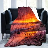 Pokrivač morskog školjke uzorak pokrivač kraljevske veličine lagana topla super meka za kauču na razvlačenje