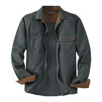 PEDORT Modna jakna za muški vojni kaput zadebljao casual teret bomber jakna Grey, S