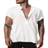 Voguele muns majica rever na vrhu majica kratki rukav za odmor za odmor casual bluza bijela m