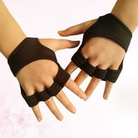 Rukavice za teretane Muškarci Žene Vježbajte Rukavice za podizanje ne kliznih silikonskih rukavica bez prstiju podstavljene sa ručnim kaišem za zaštitu palma Polu-rukavice