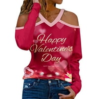 Ženske majice s kratkim rukavima Majice Žene Ženski dan zaljubljenih za Valentinovo Halter vrat bez