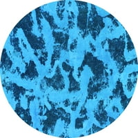 Ahgly Company u zatvorenom okrugle apstraktne svijetlo plave modernim prostirkama, 5 'kruga