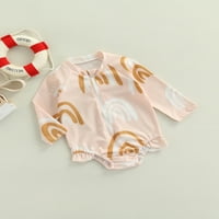 MA & Baby 6m-5T Kids Baby Girls Rish Guard kupaći kostimi cvjetni duginski print Zip up dječji plivanje