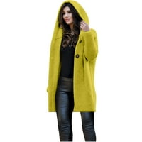 Jean jakna Ženska kišna jakne Vodootporna ženska dugih rukava čista boja labav dugi dugi dulci Kardigan