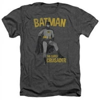 Trevco Batman Classic Crusader Crusader - Odrasli Heather Tee - ugljen-veliki