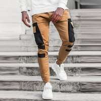 Hanas Muške hlače Muške sportske ležerne čarape za jogging lagane planinarske radne hlače na otvorenom Pant Khaki M