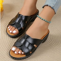 Sawvnm Ženske okrugle cipele za cipele za cipele guste dame dame na plaži Sandale Ljeto Neklizajuće