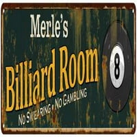 Merle's Bilijar soba zeleni poklon znak Man Cave 108240009207