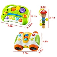 Chok Dječji treseni muziku Glazbene igračke bebe rano obrazovanje Prosvetljenje igračaka - zeleni klavir + drvene igračke crtane male zvižduke slučajne boje