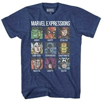 Marvel Avengers Izražajni raspoloživa muška grafička majica za odrasle