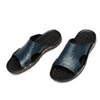 Giligiliso Muške ljetne pune boje papuča u boji okrugli toe ravne ležerne meke sole papuče na prodaju