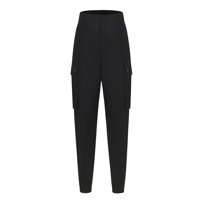 Cleance Cargo Hlače Ženske čvrste džepove Slim-Fit Stright elastične ljetne hlače Haren pantalone