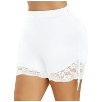 Finelylove Yogalicious Shorts Ženske vježbe Kratke hlače Visoki struk rast yoga čvrsta bijela 2xl