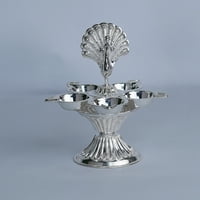 Čista srebrna Panchmukhi Paunock Diya 115g, srebrne pooja predmeti, srebrni pokloni predmeti, srebrni