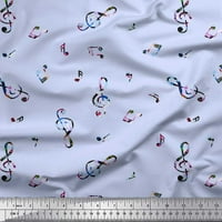 Soimoi Japan Crepe saten tkanine Napomene Muzički instrument Ispiši šivanje tkanine