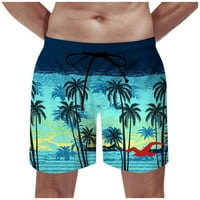 Hlače Muške tiskane šorc nove tropske havajske plaže modne prozračne ležerne hlače zelena XL poliester