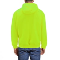 Muški neon visoke vidljivosti Duks pulover i patentni hoodie fleece dukserica