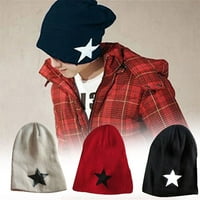 Park Muške zimske zvezde uzorak Beanie Hat šal set topli pleteni šeširi Slouchy kapa za unise poklon