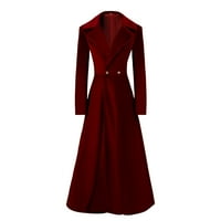 Gyujnb haljina za odjeću za žene Lagana težina tanka vintaža Slim Retro & Božićni asimetrični dugi baršunasti