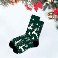 Vlažne pamučne čarape čarape čarape snježne pahuljice muške jesenske i zimske muške Djed Mraz Srednje