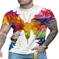 Capreze Muškarci Kratki rukav Pulover Bohemian Crew Crt Majica Plaža Basic Top Cross Print Bluza